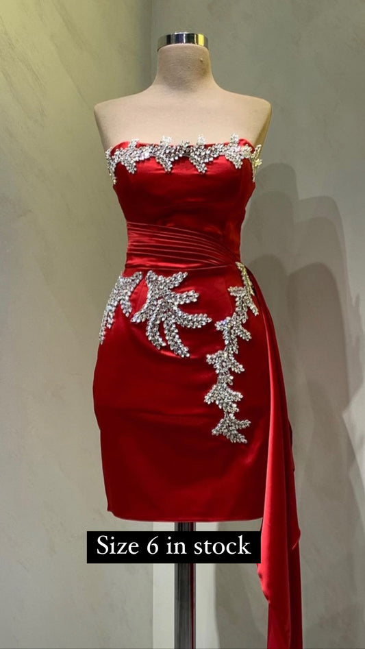 Dina dress -red